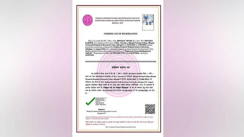 'Donkey' gets provisional nurse-midwife registration certificate...