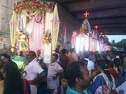 மழைமலை மாதா அருள்தலத்தில் தோ் பவனி