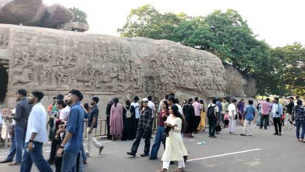 மாமல்லபுரத்தில் குவிந்த சுற்றுலாப் பயணிகள்!