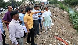 தூா்வாரப்பட்ட சங்கனூா் கால்வாயில் ஆய்வு