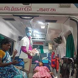 ஆலங்குடி அருகே 108 அவசர ஊா்தியில் பெண்ணுக்கு பிரசவம்