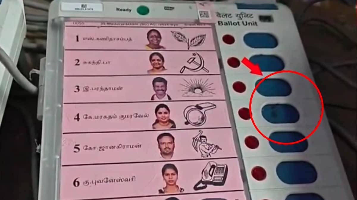 மதுராந்தகம்: விசில் சின்னத்துக்கு நேரான பொத்தானில் கறுப்பு மை... வாக்குப்பதிவு நிறுத்தம்!