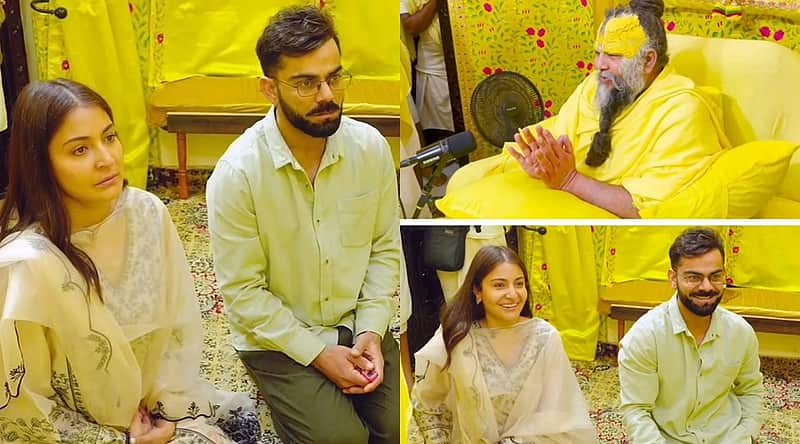 Virat Kohli and Anushka Sharma at the Premananda Ashram.