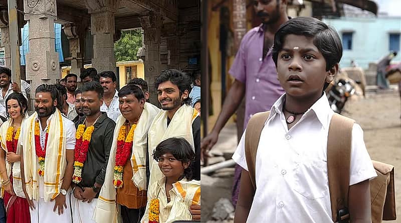 Young actor Sai Prithviraj at the Baththa movie launch ceremony (pooja) starring Dhanush.