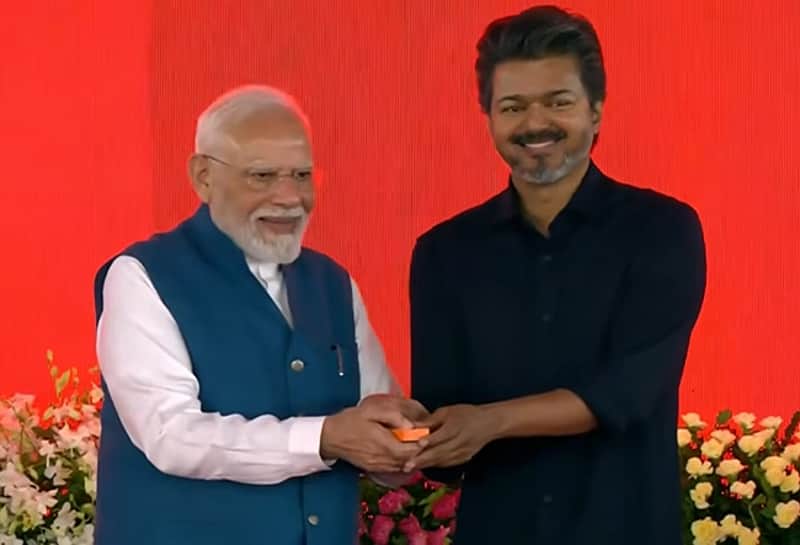 Chief Minister Vijay with Prime Minister Narendra Modi