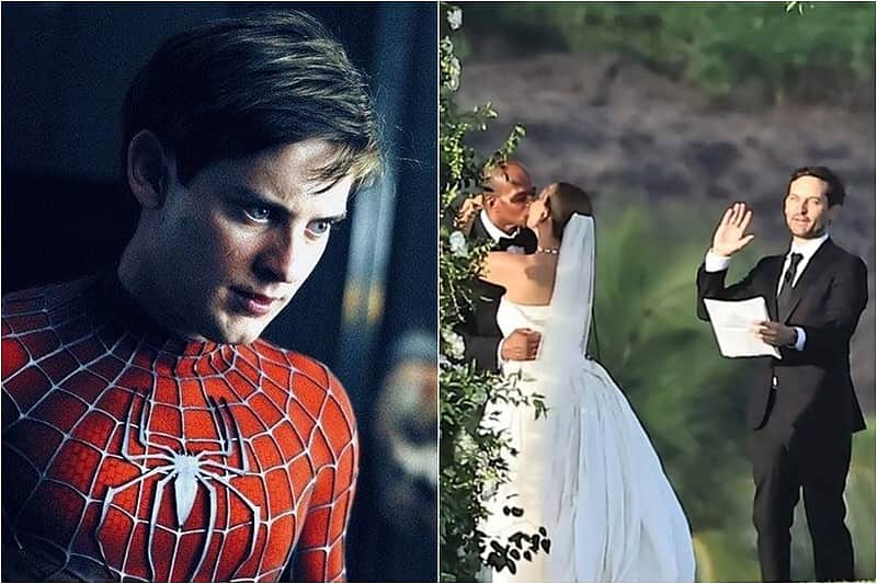 'Spider-Man' actor Tobey Maguire officiated his ex-wife's wedding.