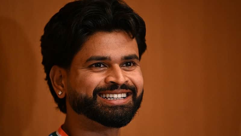 India's captain Shreyas Iyer speaks during a press conference ahead of their T20 cricket match against Japan, in Tokyo on September 21, 2026. (Photo by Rie KIKUCHI / AFP)