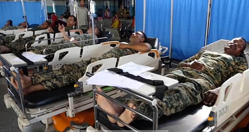84 security personnel suddenly fall ill