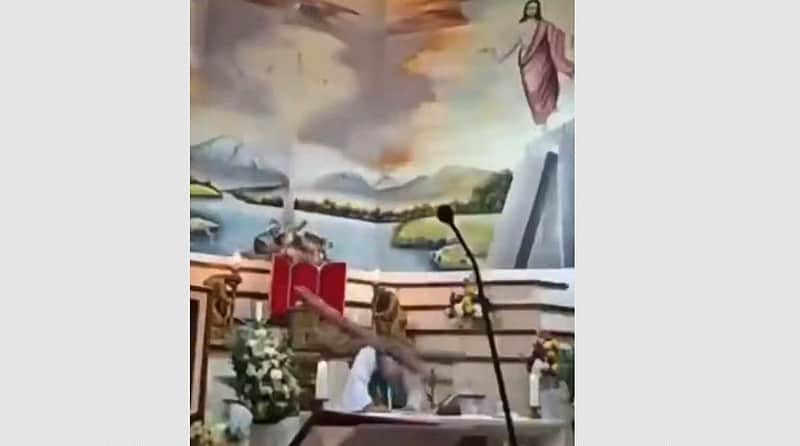 Catholic priest killed by falling cross during livestreamed Mass in Ecuador