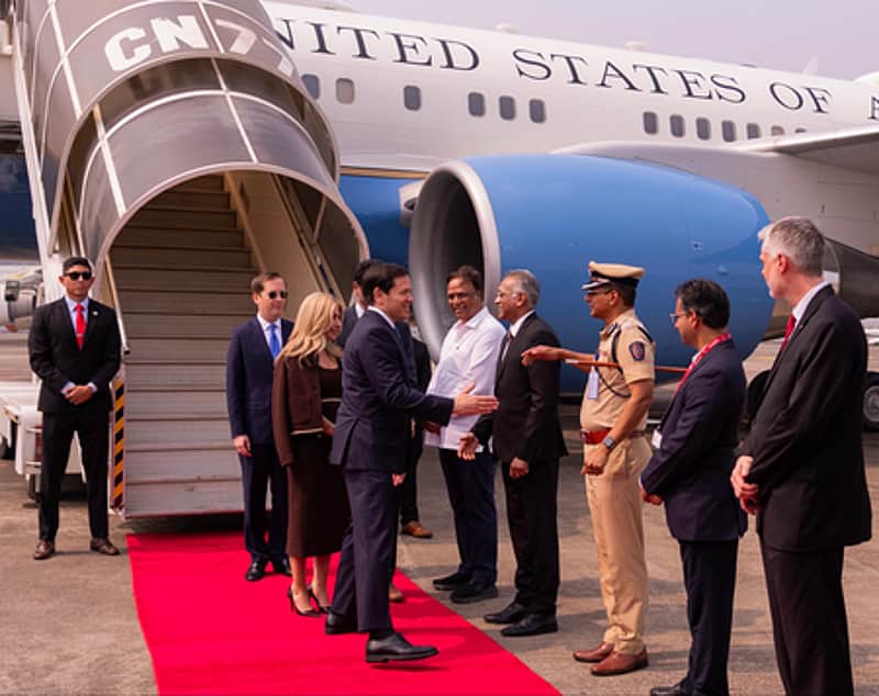 US Secretary of State Marco Rubio arrives in Mumbai