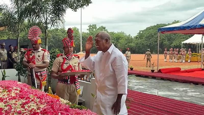 Police Commemoration Day:CM Rangaswamy pays tribute; 21-gun salute