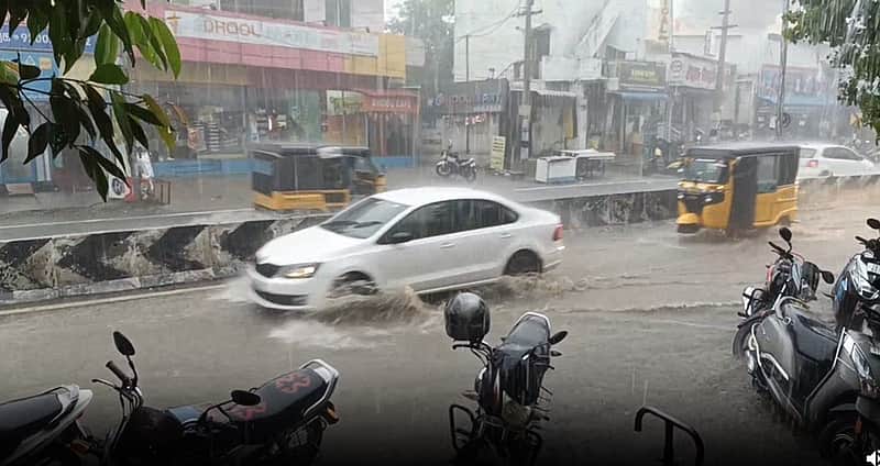 Heavy rains lashed Coimbatore