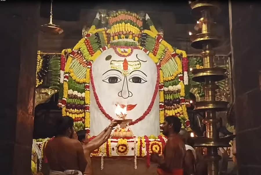 தஞ்சை பெருவுடையாருக்கு 1000 கிலோ அன்னத்தால் அன்னாபிஷேகம்!