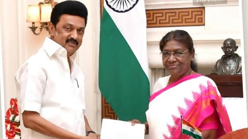 DMK President M.K. Stalin, President Droupadi Murmu.