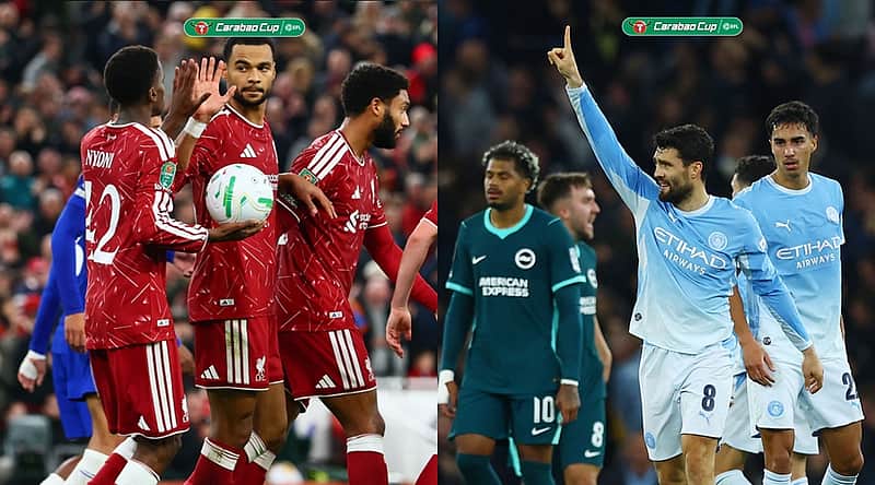 Players from Liverpool and Manchester City