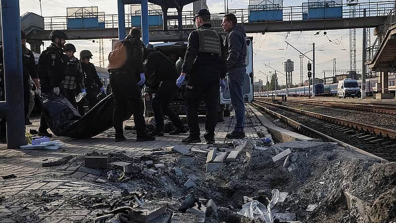 Ukraine says at least 13 killed in Russian attack on train station
