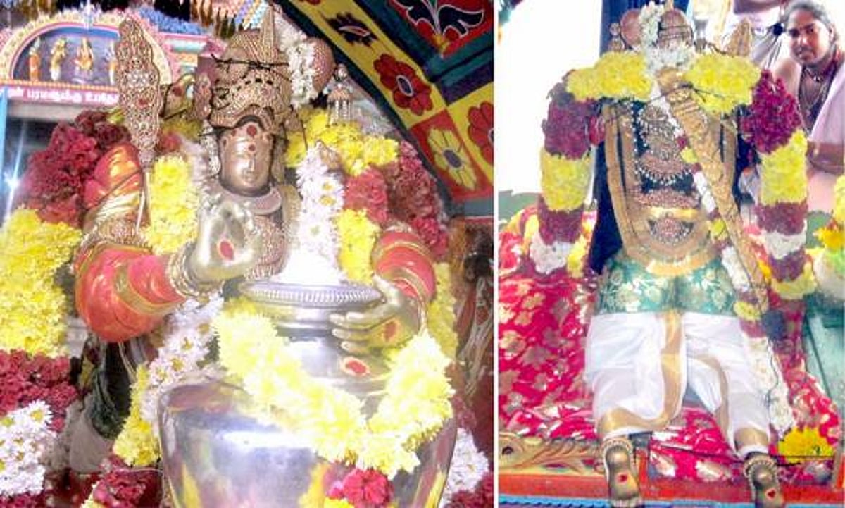 திருமலைராயன்பட்டினத்தில் நாளை சூரசம்ஹாரம் : வெண்ணெய்த்தாழி சேவையில் ஸ்ரீ முருகப்பெருமான்