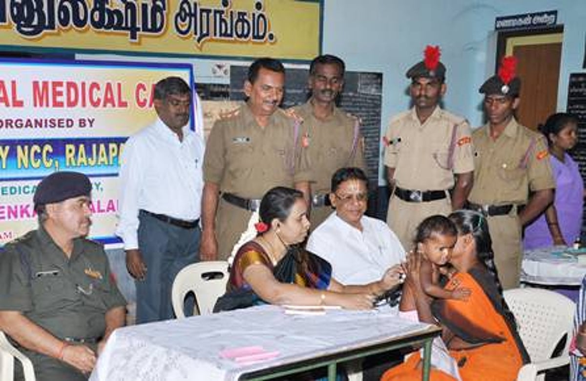 ஸ்ரீவில்லிபுத்தூரில் என்.சி.சி. சார்பில் இலவச மருத்துவ முகாம்