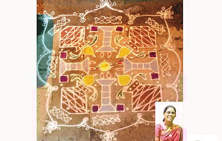 தண்ணீரில் கோலம் போடலாம்!