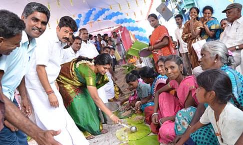 ஸ்ரீவில்லிபுத்தூர் சவேரியார் தேவாலயத்தில் சமபந்தி விருந்து