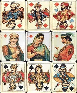 சீட்டுக்கட்டில் ரவிவர்மா ஓவியங்கள்