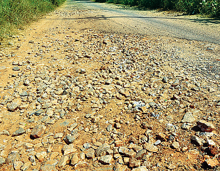 குண்டும், குழியுமாக மாறிப்போன கிராமச் சாலை!