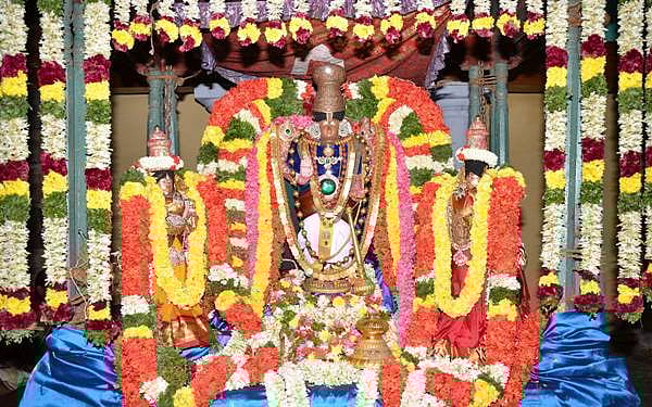 ஸ்ரீவில்லிபுத்தூர் ஊஞ்சல் சேவையில் பெருமாள்