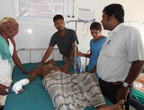 சிதம்பரம் அருகே முதலை கடித்து விவசாயி காயம்!