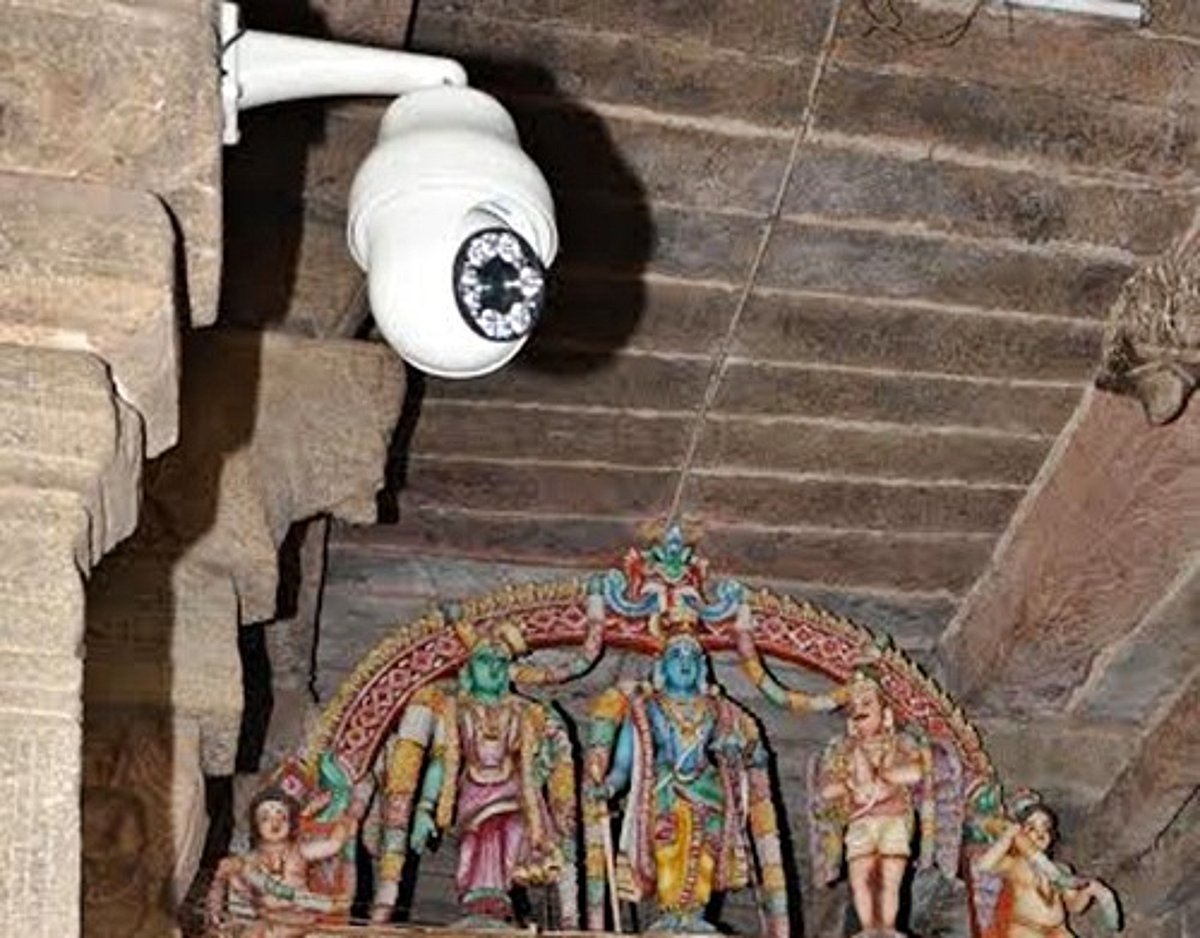 ஸ்ரீ ஆண்டாள் கோயிலில் 40 கண்காணிப்பு கேமராக்கள் பொருத்தம்