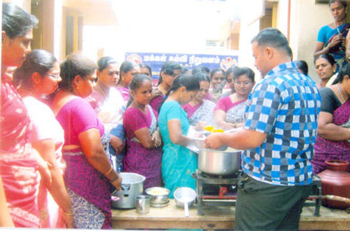 ராஜபாளையத்தில் நகர் புற மகளிருக்கான சமையல் கலை பயிற்சி