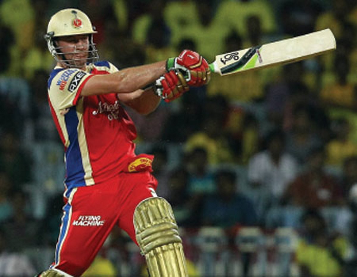 வில்லியர்ஸ் விளாசல், சூப்பர் கிங்ஸூக்கு இலக்கு 166