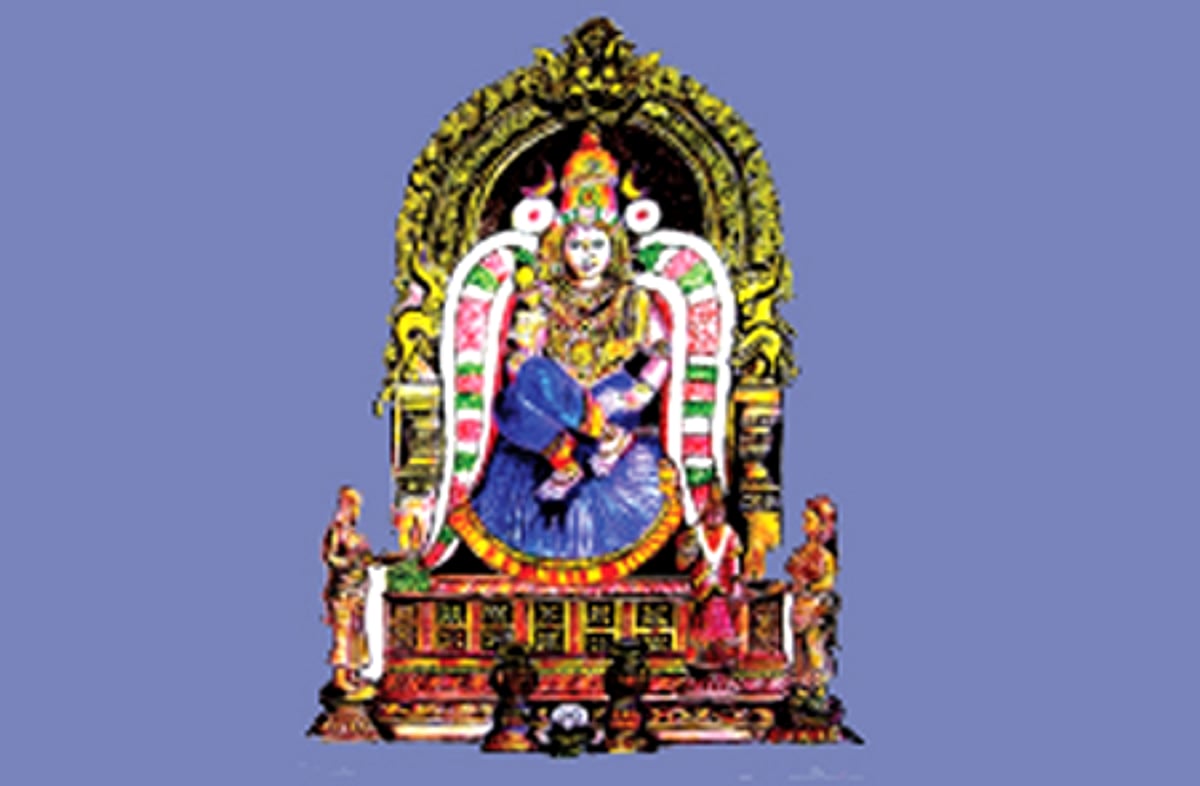 யோக நிலையில் காட்சி தரும் கமலாம்பிகை!