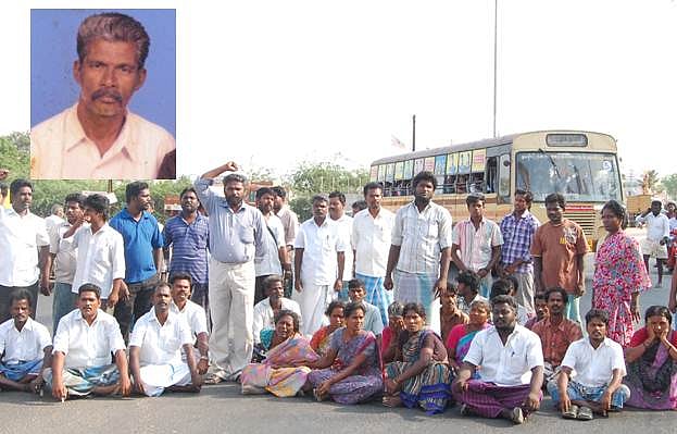 விடுதலைச் சிறுத்தைகள் பிரமுகர் தூக்கிட்டு மர்ம சாவு: கட்சியினர் சாலைமறியல்