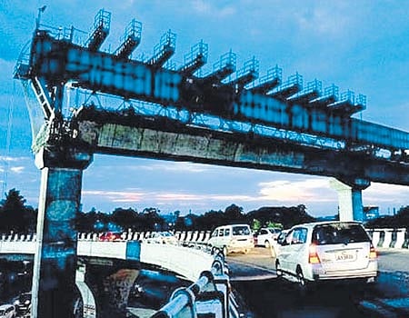 கத்திப்பாராவில் 22 மீட்டர் உயரத்தில் மெட்ரோ ரயில் மேம்பாலம்