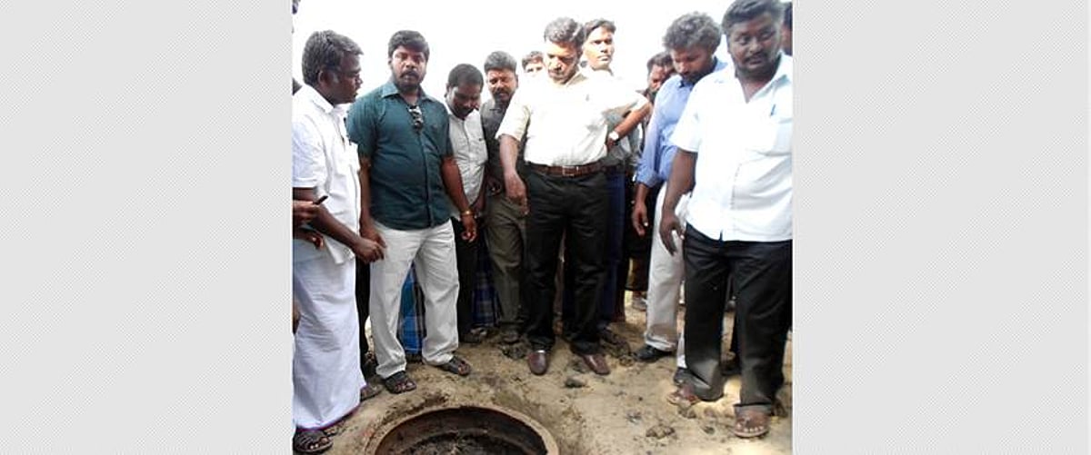 ஓமக்குளத்தில் 13-ம் நூற்றாண்டு சுடுமண் உறைகேணி: தொல்.திருமாவளவன் எம்பி பார்வையிட்டார்