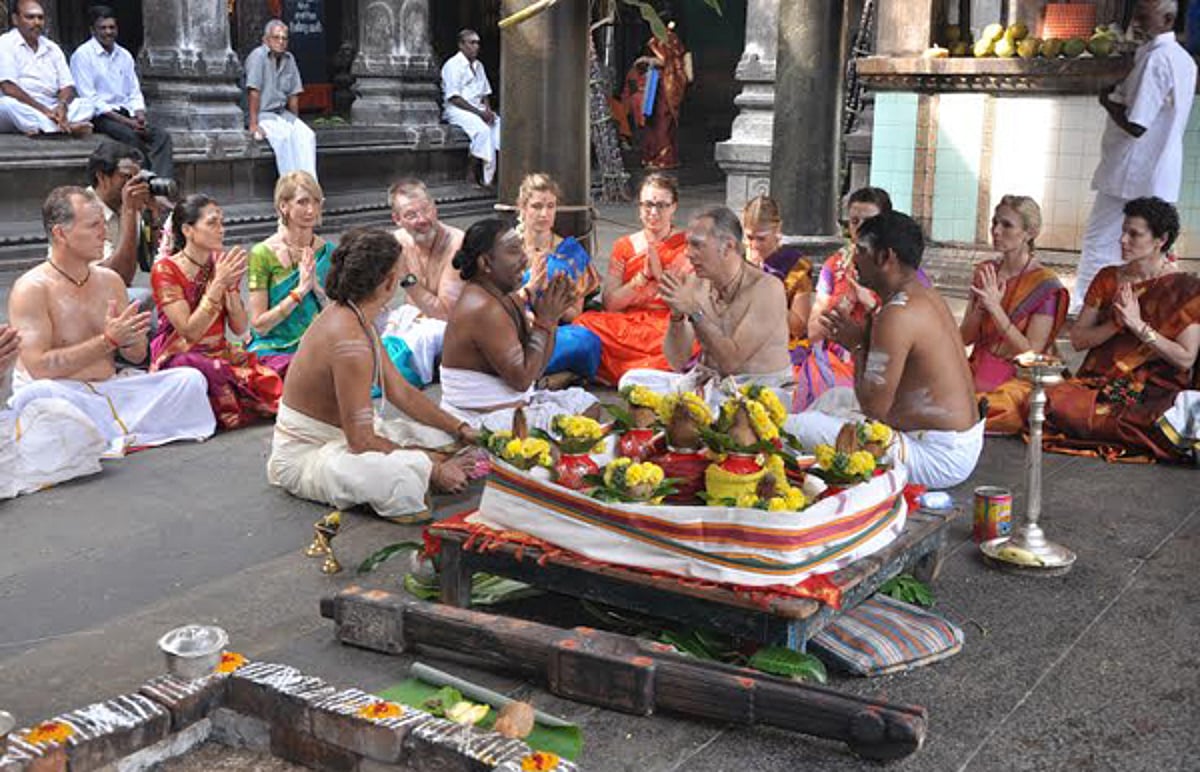 சிதம்பரம் ஸ்ரீநடராஜர் கோயிலில் உலக நன்மை கருதி அமெரிக்கர்கள் நடத்திய ருத்ரயாகம்!