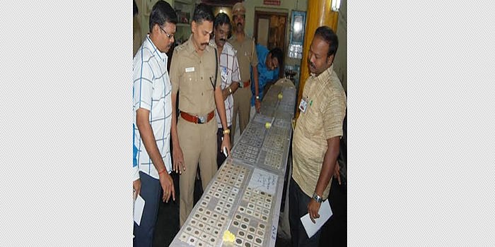 பழங்கால நாணயங்கள் பண்பாட்டின் சின்னங்களாக திகழ்ந்துள்ளன: டிஎஸ்பி ஆர்.ராஜாராம்