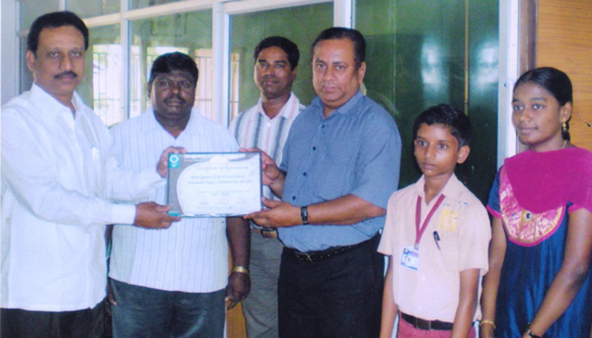 காசநோய் ஓழிப்பிற்கு, சிதம்பரம் பள்ளி மாணவர்கள் திரட்டிய ரூ 77 ஆயிரம் நிதி!