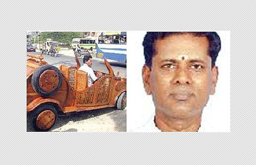 காரின் சைலன்ஸர் கூட மரத்தில்!