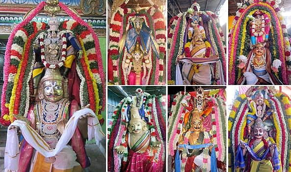 காரைக்காலில் 7 பெருமாள்கள் கருட சேவை: திரளான பக்தர்கள் பங்கேற்பு 