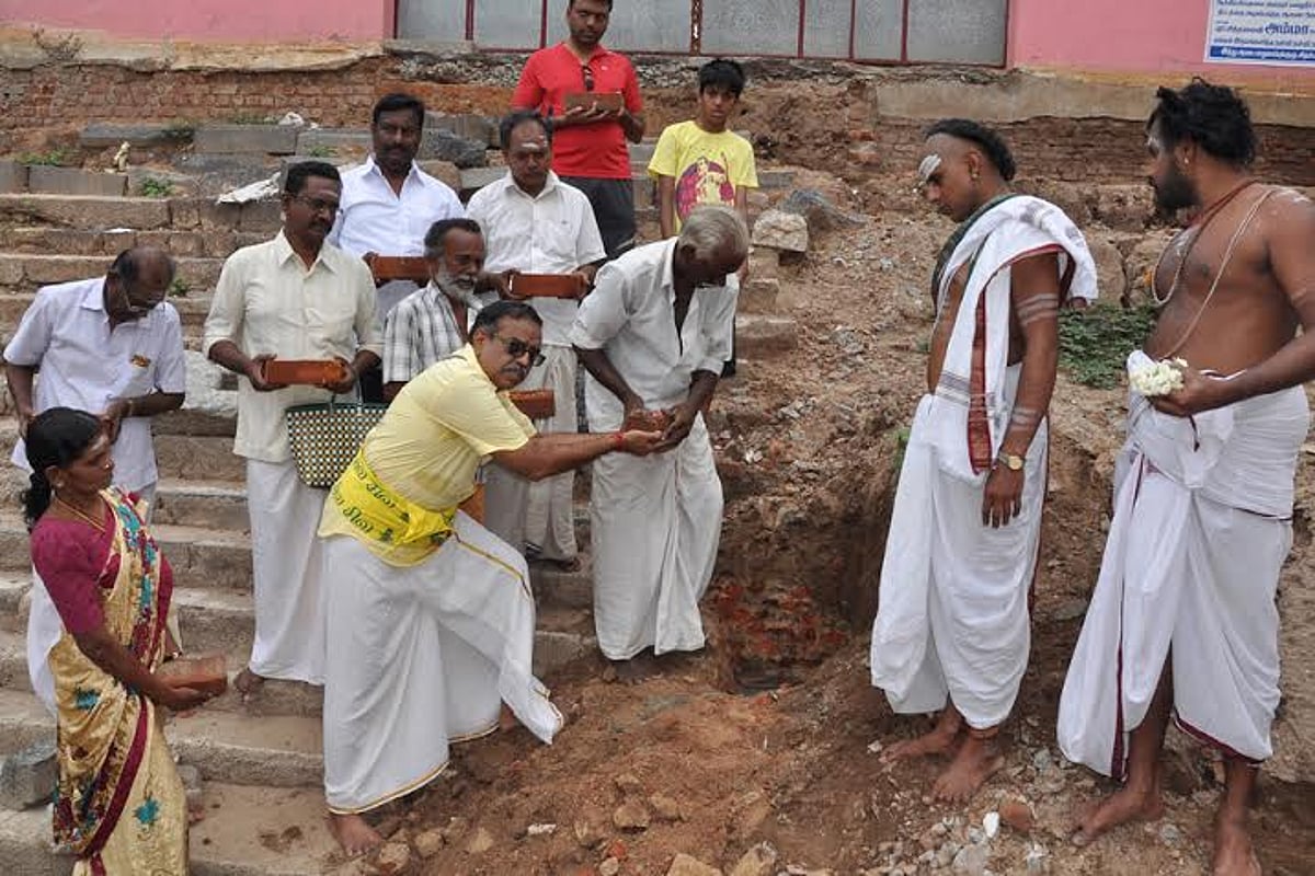 சிதம்பரம் திருப்பாற்கடல் தீர்த்தகுள திருப்பணி தொடக்கம்!