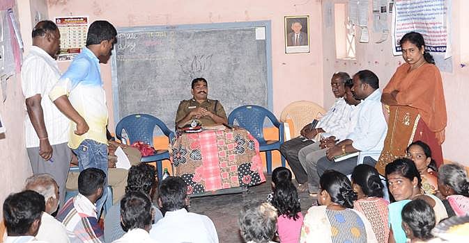 காட்டுமன்னார்கோயில் இலங்கை அகதிகள் முகாமில் கடலோர காவல் படை ஐஜி கே.சொக்கலிங்கம் ஆய்வு