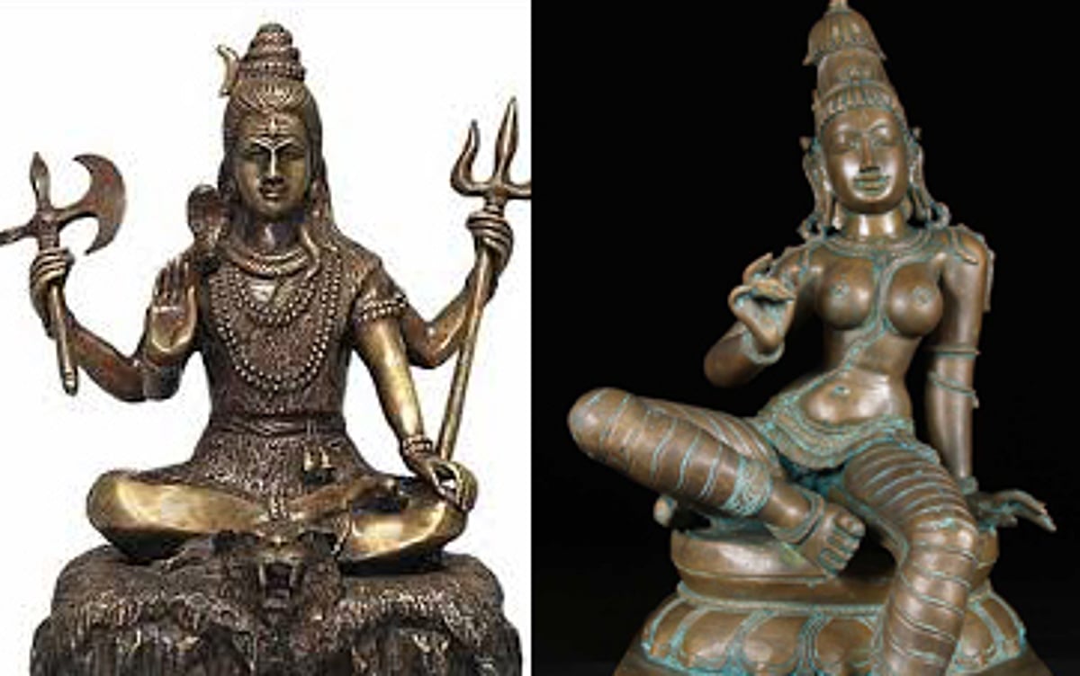 தமிழகத்திலிருந்து கடத்தப்பட்ட சிவன், பார்வதி சிலைகள் அமெரிக்காவில் மீட்பு