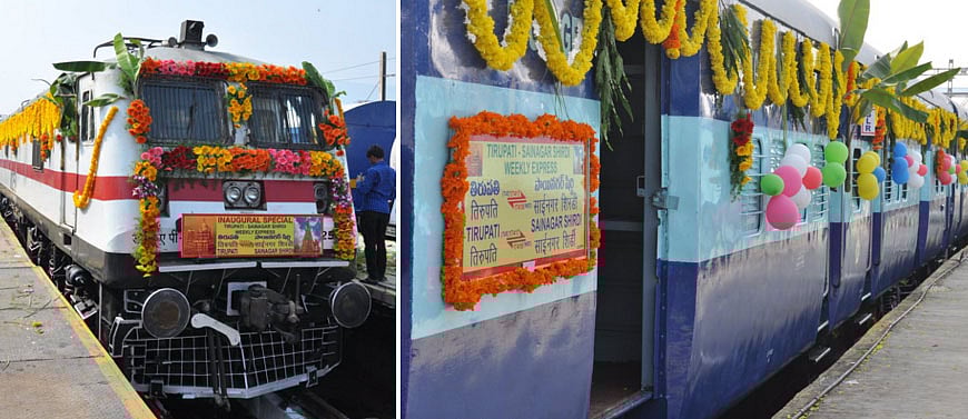 திருப்பதி - சீரடி இடையே நேரடி ரயில் போக்குவரத்து: தொடக்கி வைத்தார் சுரேஷ் பிரபு