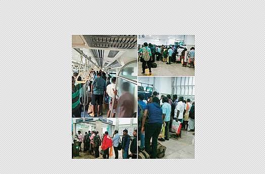 சென்னை மக்களுக்கு கை கொடுத்த மெட்ரோ ரயில்!