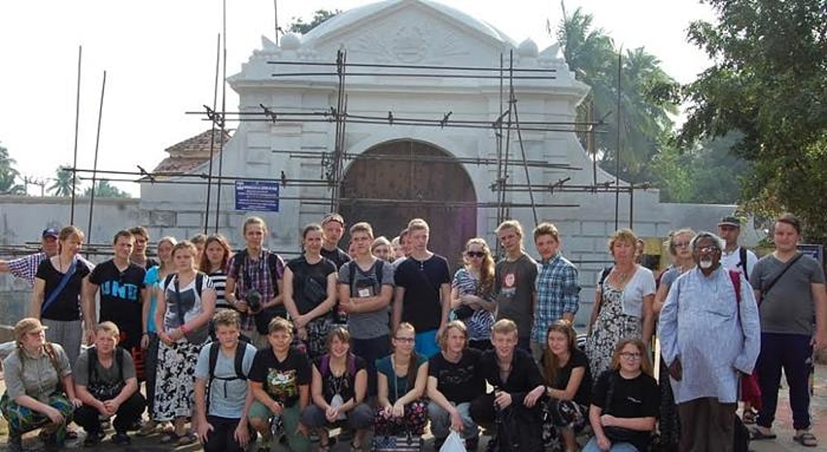 தரங்கம்பாடியில் டென்மார்க் மாணவர்களின் கலாச்சார சுற்றுலா