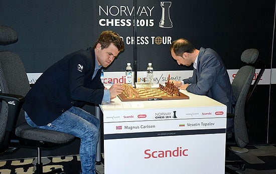 நார்வே செஸ்: கார்ல்சன் அதிர்ச்சி தோல்வி! ஆனந்த் டிரா