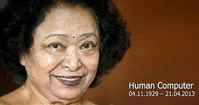 04.11.1929: இன்று இந்திய பெண் கணிதமேதை சகுந்தலா தேவியின் பிறந்த தினம்