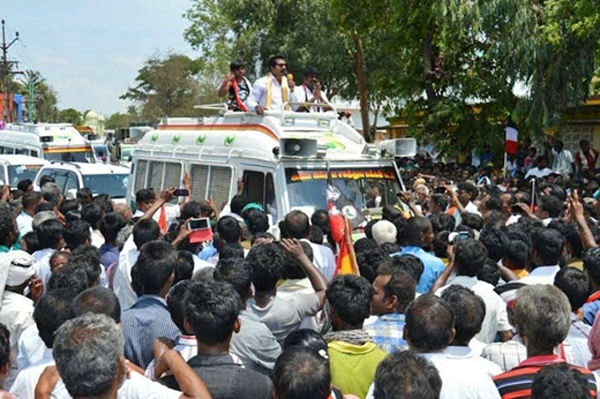 அஇஅதிமுக வேட்பாளரை ஆதரித்து சமக மாநில தலைவர் பிரசாரம்