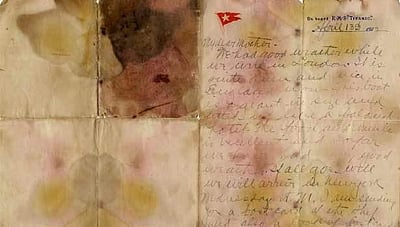 உலகப் புகழ் பெற்ற டைட்டானிக் கப்பலில் பயணம் செய்தவரின் இறுதிக் கடிதம்: எவ்வளவு ரூபாய்க்கு ஏலம் விடத் திட்டம் தெரியுமா? 